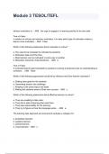 Module 3 TESOL/TEFL EXAM QUESTIONS AND ANSWERS 