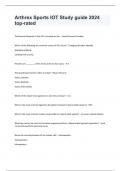 package deal for Arthrex Sports IOT test questions and verified answers