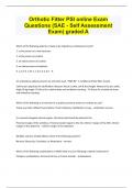 Orthotic Fitter PSI online Exam Questions &lpar;SAE - Self Assessment Exam&rpar; graded A