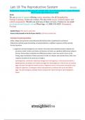 Straighterline Anatomy & Physiology II LAB BIO 202L Lab 18 The Reproductive System Worksheet &lpar;New Version April 2024&rpar; Scored 100&percnt;