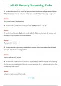 NR 328 Med-surg Pharmacology Evolve (Latest 2024 / 2025) Questions and Answers (Verified Answers)