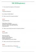 NR 328 Respiratory  (Latest 2024 / 2025) Questions and Answers (Verified Answers)