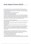 Abuse&comma; Neglect & Violence NCLEX Exam Questions And Answers Combined Package Solutions 