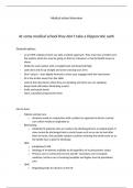 High yield interview notes for medical school interviews