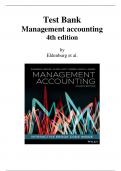 Test Bank For  Management accounting 4th edition by Eldenburg et al