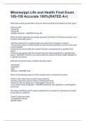 Mississippi Life and Health Final Exam 109-150 Accurate 100&percnt;&lpar;RATED A&plus;&rpar;