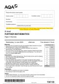 2023 AQA A-level FURTHER MATHEMATICS 7367/3D Paper 3 Discrete Question Paper & Mark scheme (Merged) June 2023 [VERIFIED]
