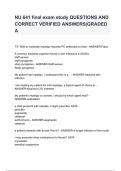 NU 641 final exam study QUESTIONS AND CORRECT VERIFIED ANSWERS&lowbar;GRADED A