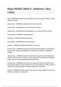 Regis NU650&lowbar; Week 9 - Abdomen Quiz Latest