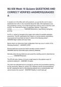 NU 650 Week 10 Quizzes QUESTIONS AND CORRECT VERIFIED ANSWERS&lowbar;GRADED A