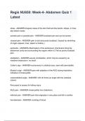 Regis NU650&lowbar; Week-4- Abdomen Quiz 1 Latest