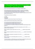 Ohio STNA Practice Questions/Study Guide Questions with Correct Answers 