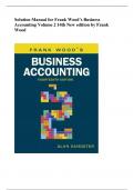 Solution Manual for Frank Wood’s Business  Accounting Volume 2 14th New edition by Frank  Wood