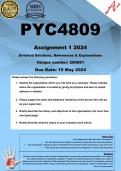 PYC4809 Assignment 1 VOLUNTEER (COMPLETE ANSWERS) 2024 (295091) - DUE 15 May 2024