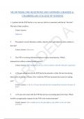 NR 509 WEEK ONE QUESTIONS AND ANSWERS {GRADED A}     CHAMBERLAIN COLLEGE OF NURSING