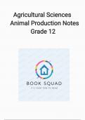 Animal Production Notes Agricultural science grade 12 