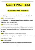 ACLS FINAL TEST 2024 QUESTIONS AND ANSWERS