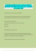 Stott Pilates IMP Exercises Ab Prep - Roll Up &vert; Questions with 100&percnt; Correct Answers &vert; Updated & Verified &vert; 2024