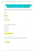 Veterinary Office Procedures Midterm Questions and Answers Rated A&plus;