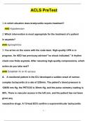 ACLS PreTest Exam Questions and Answers Latest &lpar;2024 &sol; 2025&rpar; &lpar;Verified Answers by Expert&rpar;