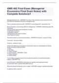 GMS 402 Final Exam &lpar;Managerial Economics Final Exam Notes&rpar; with Complete Solutions&excl;&excl;