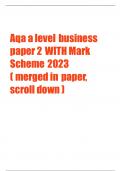 AQA A-Level Business Paper 2 2023