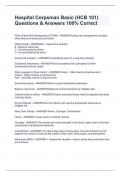 Hospital Corpsman Basic &lpar;HCB 101&rpar; Questions & Answers 100&percnt; Correct