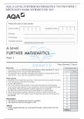 AQA A-LEVEL FURTHER MATHEMATICS 7367-3M PAPER 3 MECHANICS MARK SCHEME JUNE 2023
