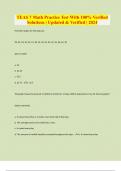 TEAS 7 Math Practice Test With 100&percnt; Verified Solutions &vert; Updated & Verified &vert; 2024