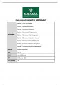 Mancosa business mathematics PAST PAPERS