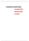 2023 Foundations of Mental Health Care 8th Edition Michelle Morrison-Valfre Test-Bank All Chapters