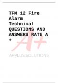 TFM 12 Fire Alarm Technical QUESTIONS AND ANSWERS RATE A &plus;
