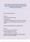 UNIV 1001 Online Education Strategies final exam cheat solution questions and answers University of the People