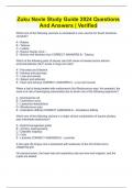 Zuku Navle Study Guide 2024 Questions And Answers | Verified