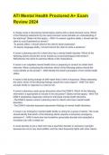 ATI Mental Health Proctored A&plus; Exam Review 2024
