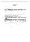The Necessary formulas of journal for Accounting