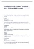 CEPN Final Exam Practice Questions With 100&percnt; Solved Solutions&excl;&excl;