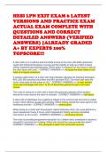 HESI LPN EXIT EXAM 6 LATEST VERSIONS AND PRACTICE EXAM ACTUAL EXAM COMPLETE WITH QUESTIONS AND CORRECT DETAILED ANSWERS (VERIFIED ANSWERS) |ALREADY GRADED A+ BY EXPERTS 100% TOPSCORE!!! 