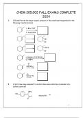CHEM 205&period;002 FALL EXAMS COMPLETE 2024 PRAC QNS&period;