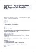 Aflac Study Pre Cert&period; Practice Exam 2024 Questions With Complete Solutions&excl;&excl;