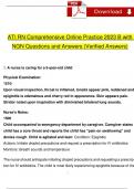 ATI RN Comprehensive Online Practice 2023 A and B with NGN Questions and Answers (Verified Answers)