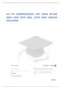 ATI PN COMPREHENSIVE EXIT EXAM RETAKE 2023= 2024 WITH NGN_ WITH 100% VERIFIED SOLUTIONS