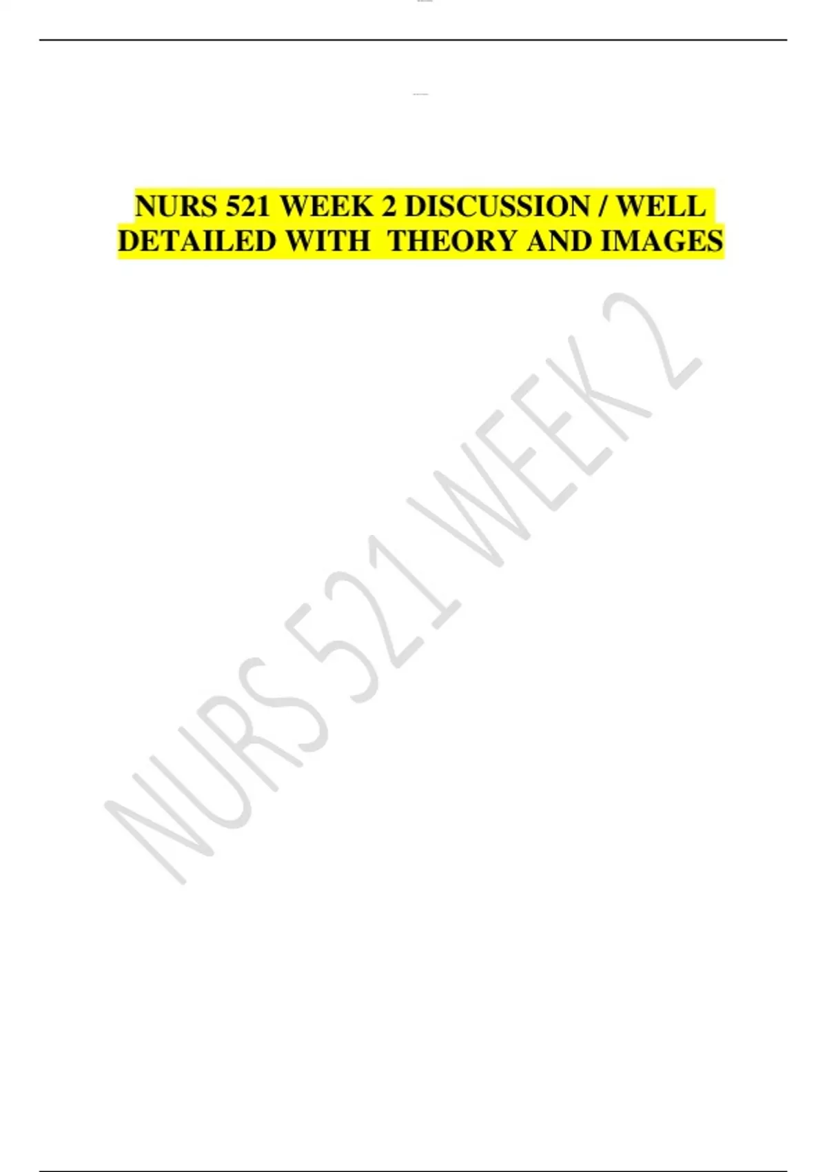 NURS 521 WEEK 2 DISCUSSION / WELL DETAILED WITH THEORY AND IMAGES ...
