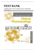 Test Bank For Introductory Clinical Pharmacology 12th Edition By Susan Ford Chapter 1-54 | Complete Guide Newest Version 2024