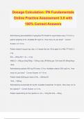 ATI Dosage Calculations Bundled Exams Questions and Answers 100% Accurate and Verified 