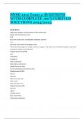 RNSG 1215 Exam 4 QUESTIONS WITH COMPLETE 100&percnt;VERIFIED SOLUTIONS 2024&sol;2025