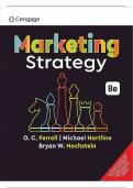 Solution Manual for Marketing Strategy, 8th Edition O. C. Ferrell, Michael Hartline, Bryan W. Hochstein