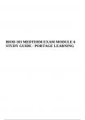BIOD 103 MEDTERM EXAM MODULE 6 STUDY GUIDE 2024/2025 - PORTAGE LEARNING