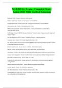 NAB RCAL Exam &ndash; Complete Study Guide 2024 With Verified Solutions