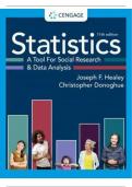Solution Manual for Statistics A Tool for Social Research and Data Analysis 11th Edition by Joseph F. HealeyChristopher Donoghue 